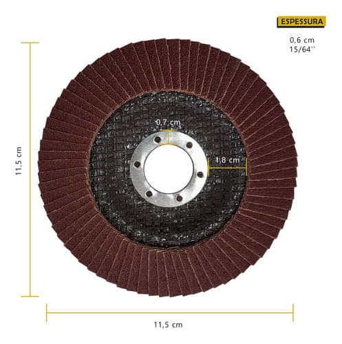 10 Peças De Disco Para Desbaste Grão 100 Flap E Velcro