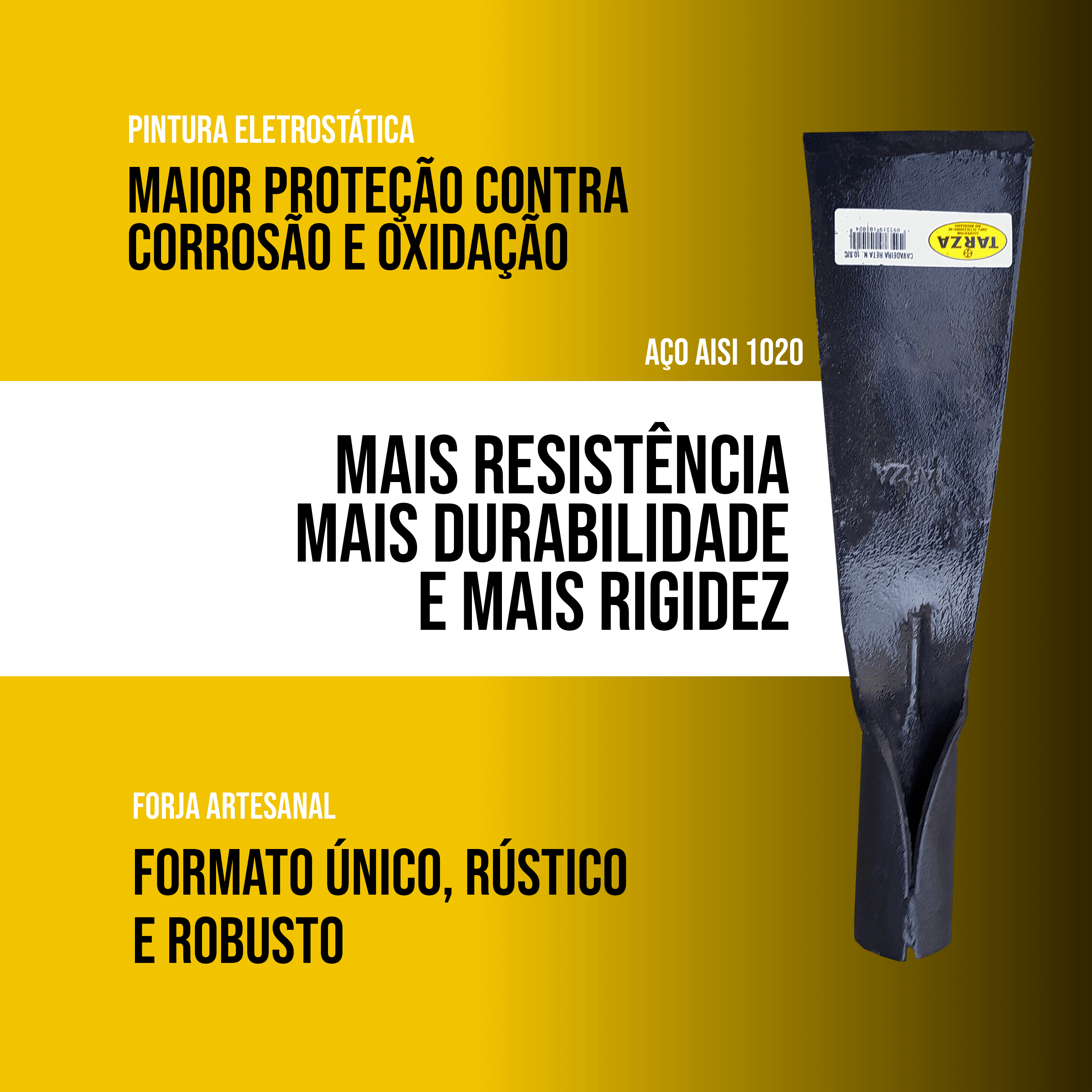 Cavadeira Simples Reta N°10 Forajada Sem Cabi TARZA