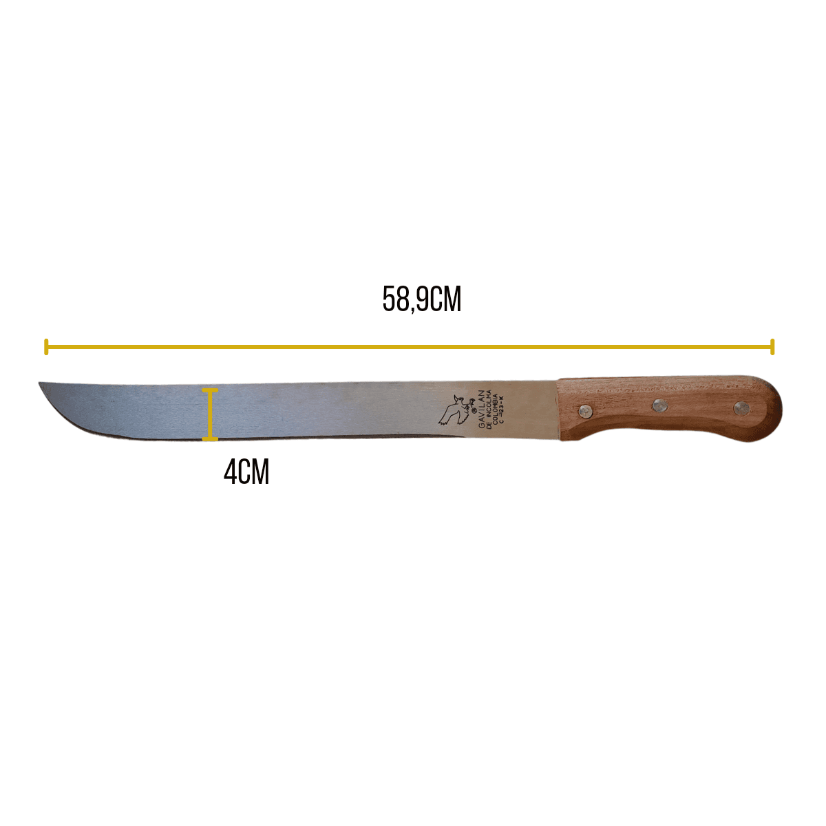 Facão para Mato 18 Polegadas Com Cabo Madeira 59 cm