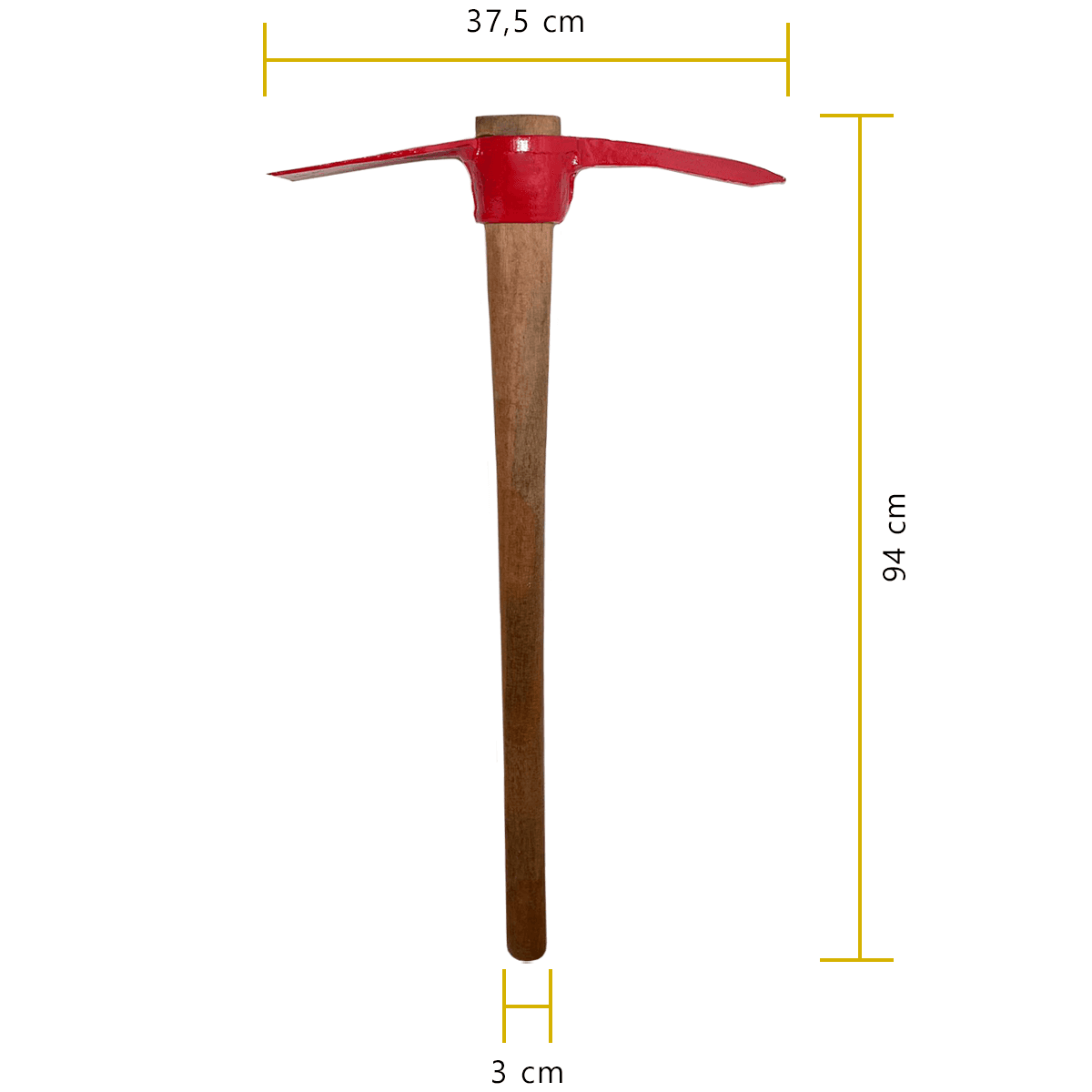 Alviao Picareta Forjada Vermelha Com Cabo TARZA