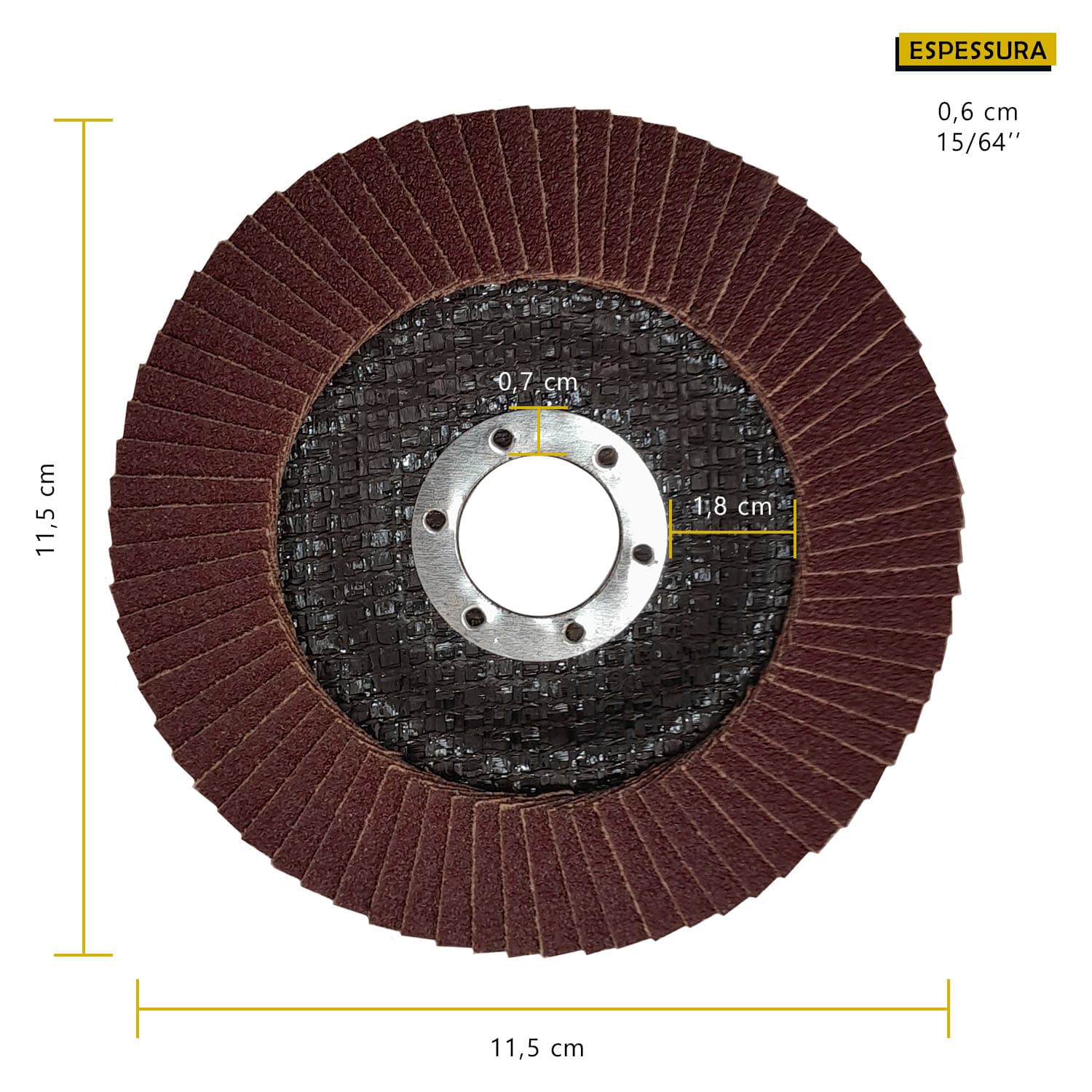 Disco de Lixa Flap Grão 100 4.1/2 -115mm TARZA
