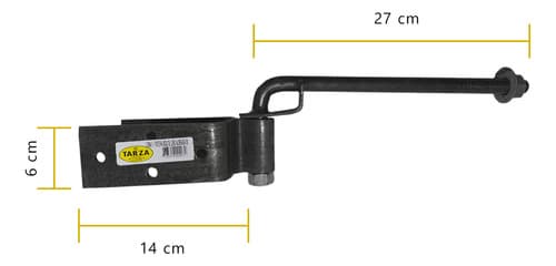 Dobradiça De Porteira Boca De Lobo 80mm Alongada Tarza