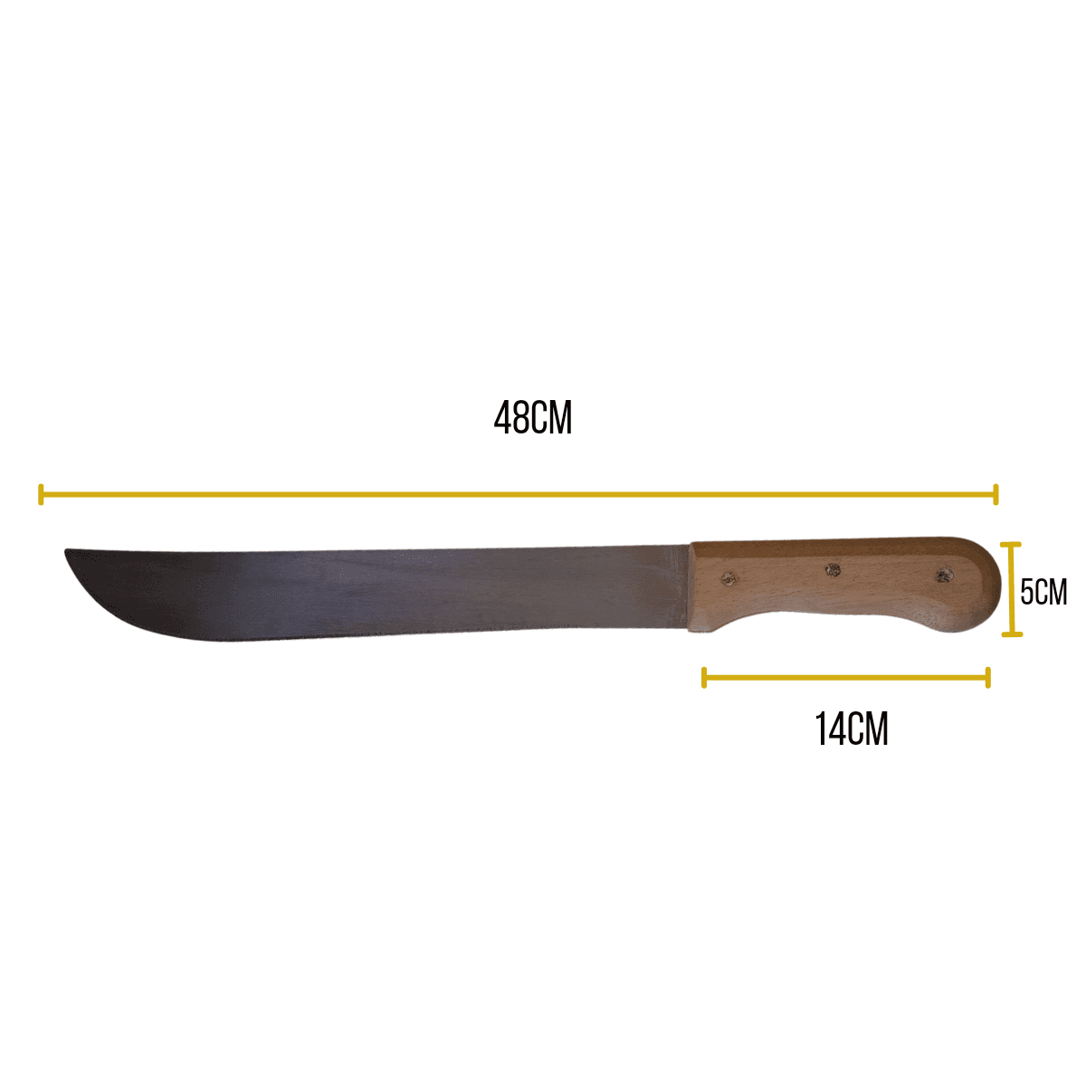 Facão para Mato 14 Polegadas Com Cabo Madeira 48 cm
