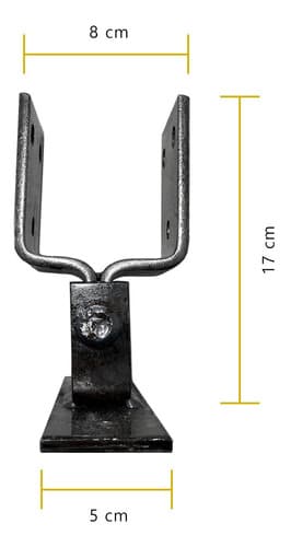 4 Dobradiça Para Porteira H 80cm Forjada Tarza