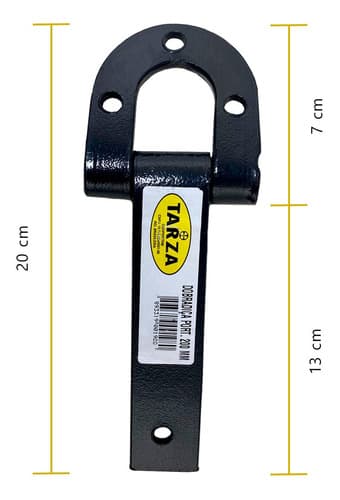 7 Dobradiça P/ Porteira Ferradura 200mm + 2 Trancas Forjadas