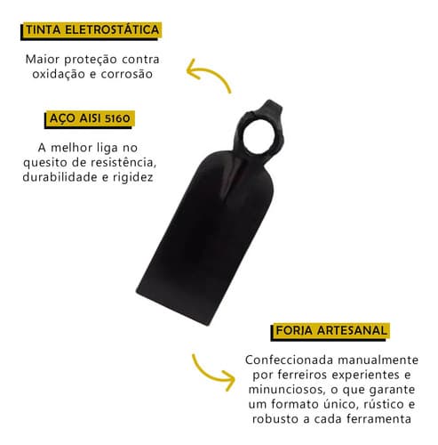 Enxadão Estreito Forjado Tarza 3,0 Com Cabo