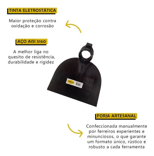 2 Pares De Enxada Estreita Goivada 2.5 Sem Cabo