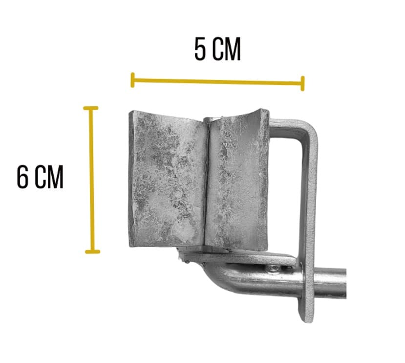Dobradiça Para Porteira Tubo Redondo Rústica 1/4 x 2.1/2"