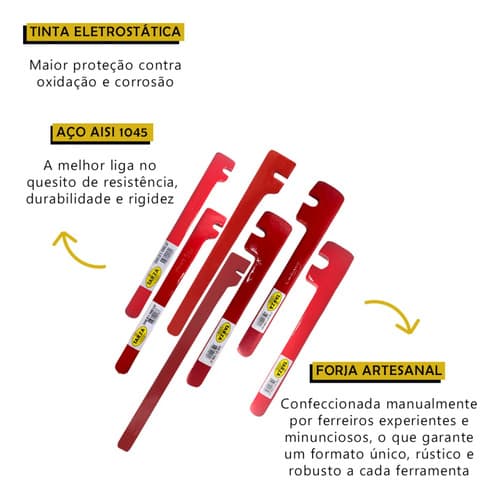 Chave De Virar Ferro Estribo 7 Variações Kit Especial 2x 1/2