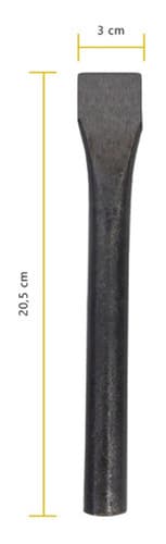 Ponteiro 12'', Talhadeira Redonda 3/4 E Marreta 2kg Kit