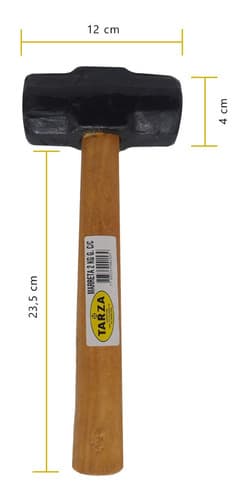 Marreta 2kg + Cunha 4kg Forjada Tarza Kit