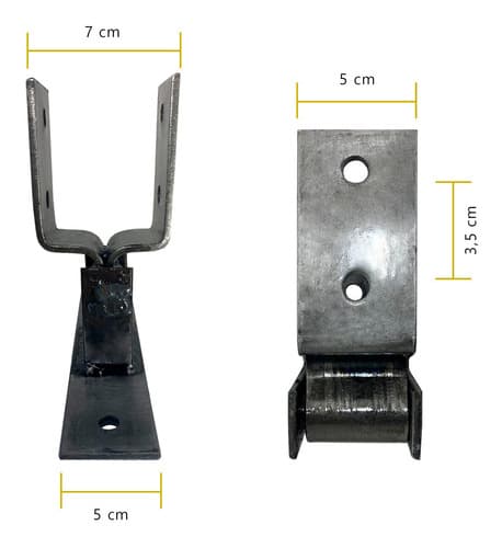 Par De Dobradiça Para Porteira H 70mm Forjada Tarza