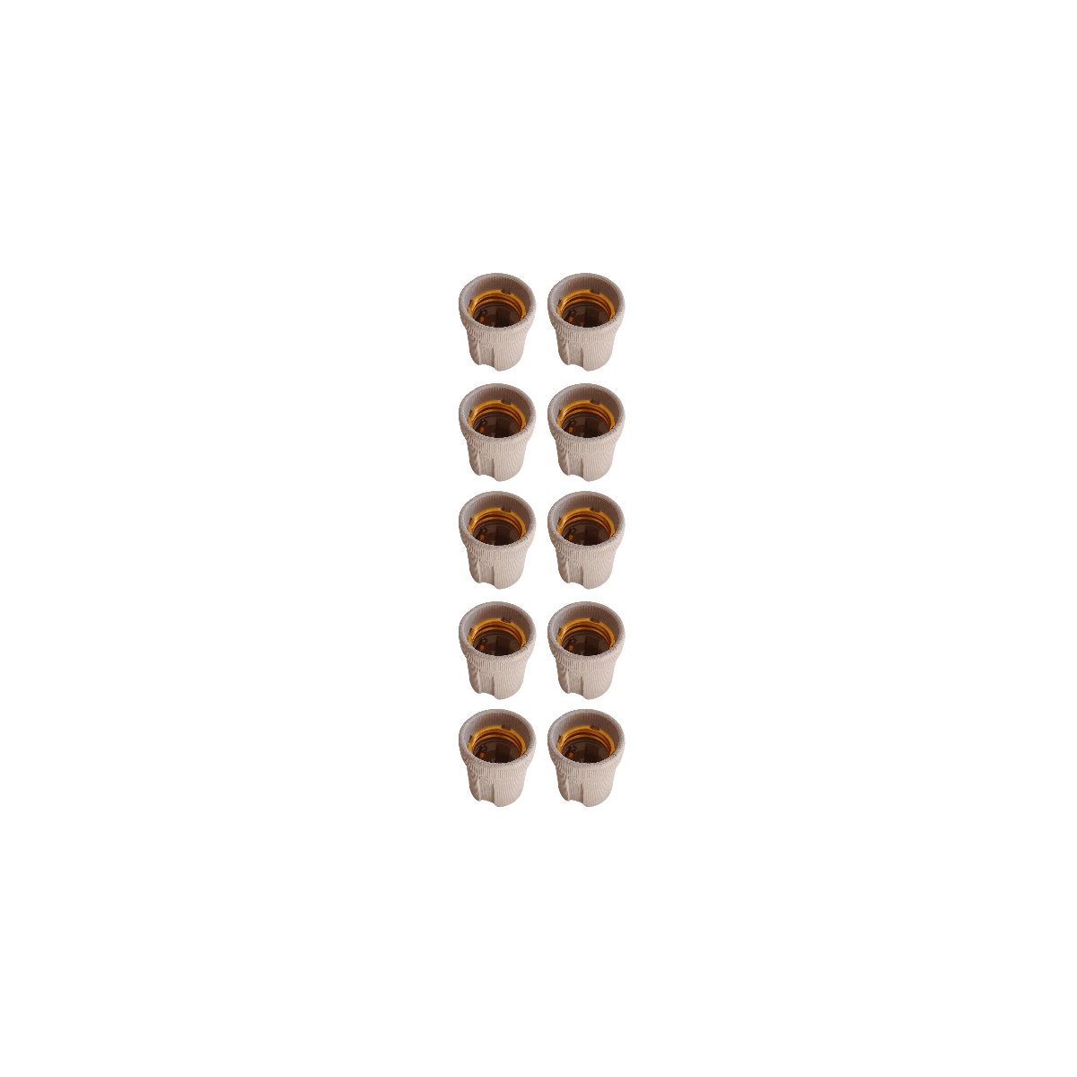 10 Un Bocal Porcelana Soquete  E27 Tipo Spot Liso