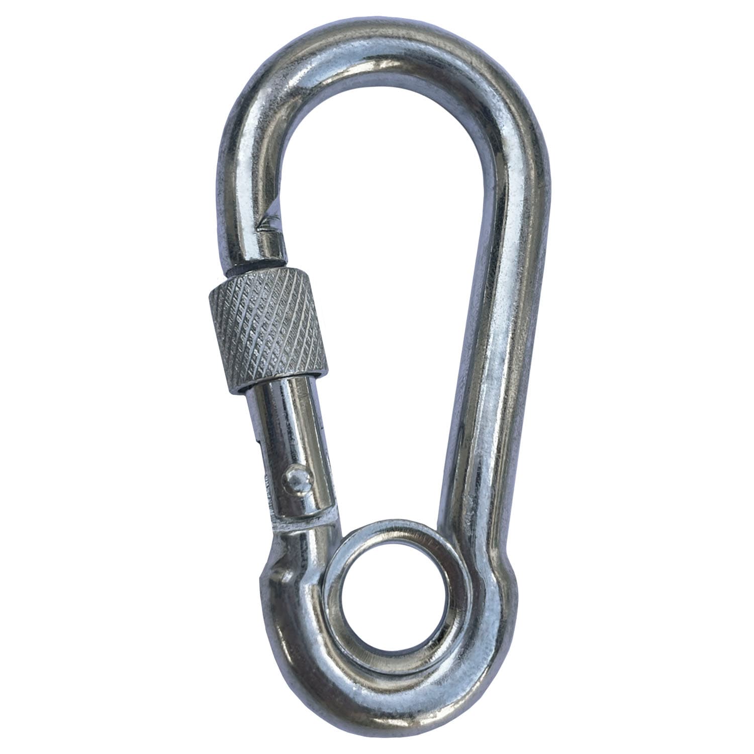Mosquetão De Aço C/ Trava Rosca Dupla 8 cm 220 KG