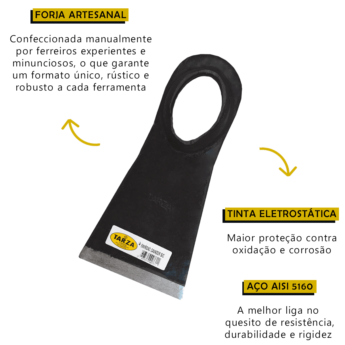 Enxadão Cavador Forjado Tarza Sem Cabo