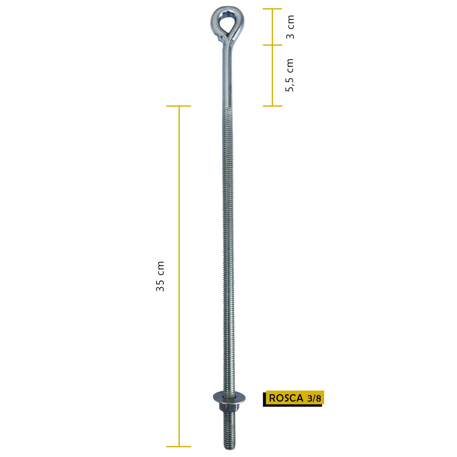 Esticador Para Cordoalha 3/8" X 35 cm 10 Unidades