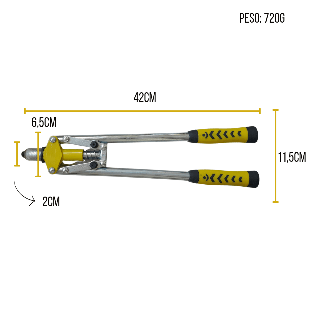 Alicate Rebitador Tipo Alavanca 17 Polegadas Profissional