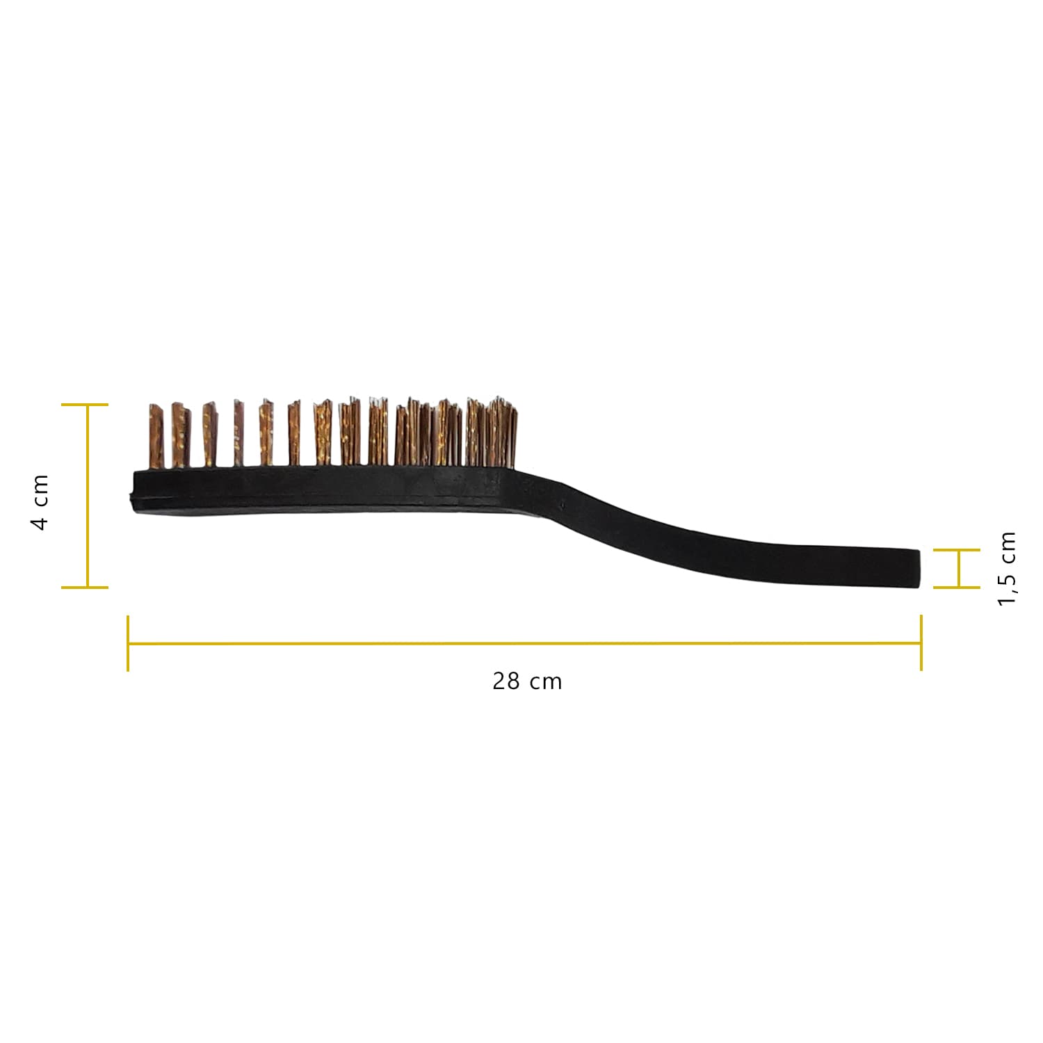 Escova De Aço Arame Para Limpeza Cabo Plástico 28 Cm 4F
