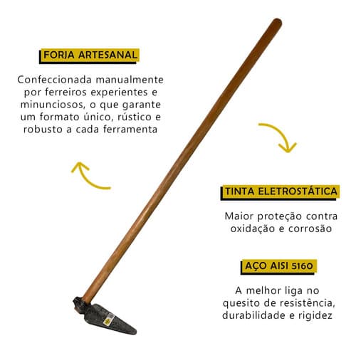 Enxadão De Bico Forjado Tarza Com Cabo