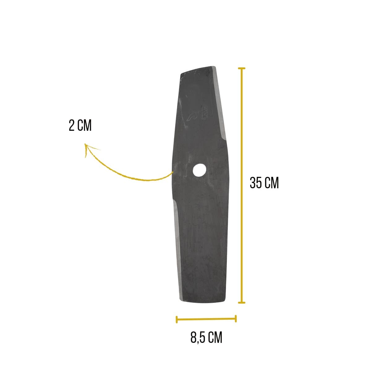 Lamina Roçadeira Duas Pontas 350 x 20 x 1,7MM