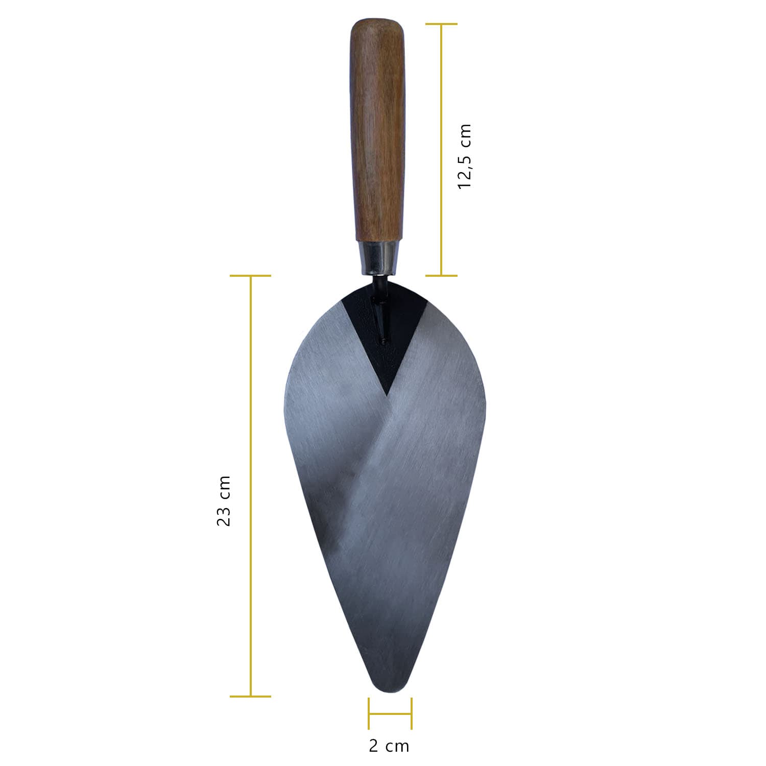 Colher Para Pedreiro Canto Oval 9" Soldada TARZA