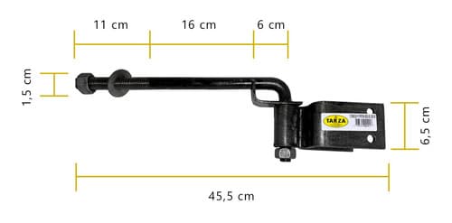 6 Un Dobradiça Porteira Boca De Lobo Forjada 80mm Tarza
