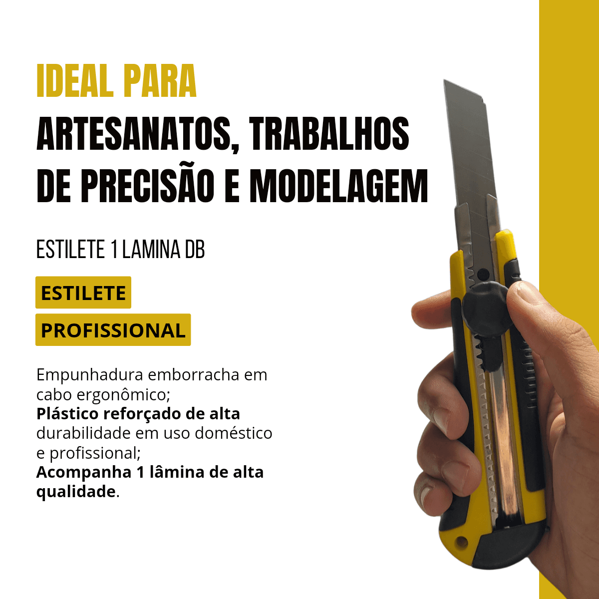 Estilete Profissional Com Trava Giratória 18 mm