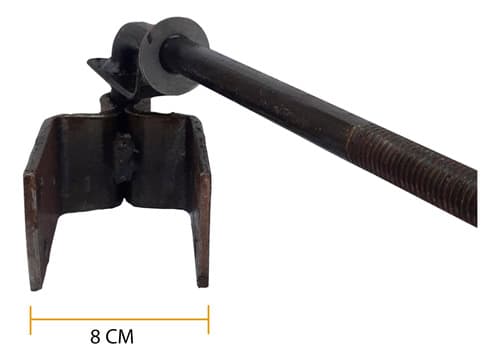 3x Dobradiça Boca De Lobo 80mm Para Portão Porteira Baia