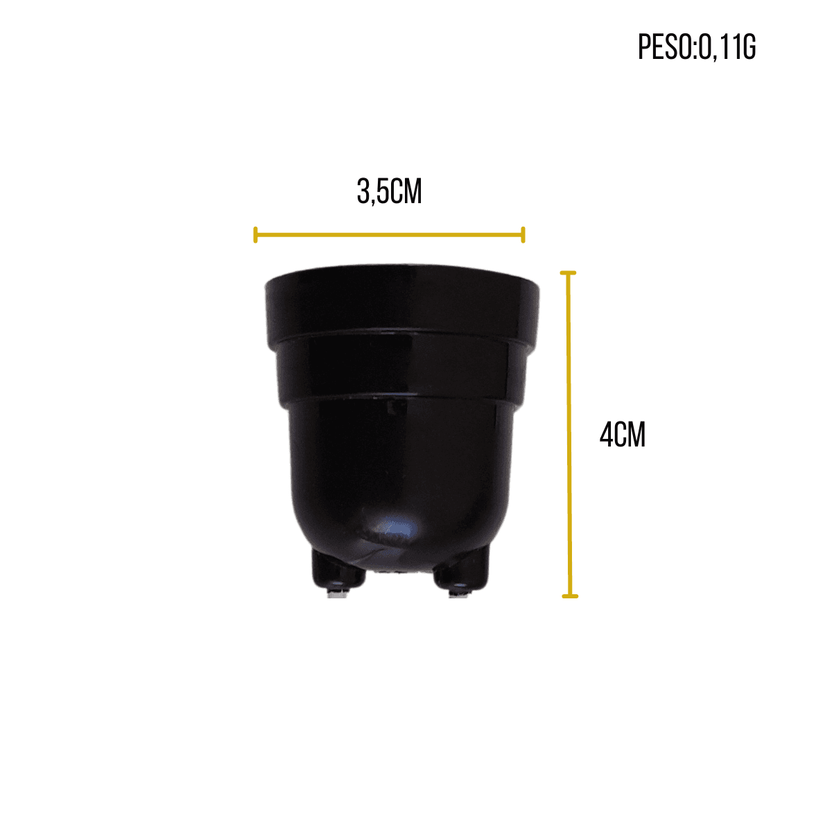 10 Un Soquete Bocal Lâmpada E27 Termoplastico Pend C Rabicho