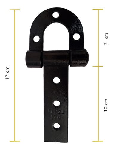 Dobradiça Porteira Ferradura Forjada 170mm Tarza