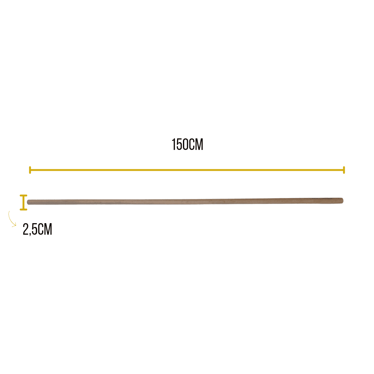 Cabo Para Ancinho 150cm Madeira Angelim