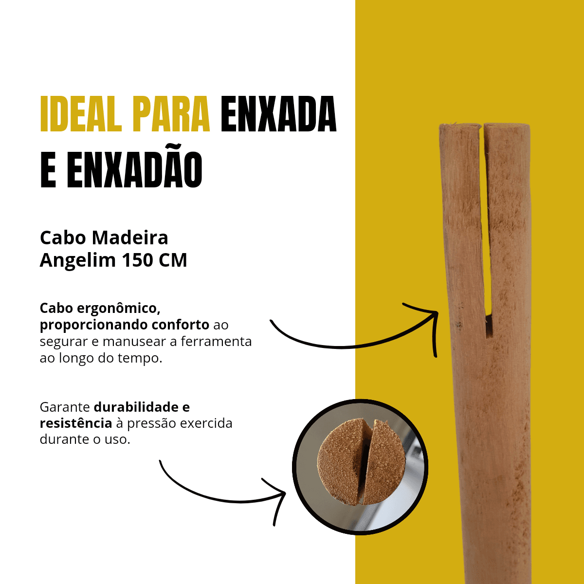 Cabo para Enxada e Enxadão 150 CM