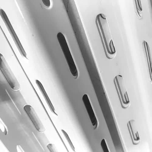 2 Pçs Trilho Simples Cremalheira Branco P/ Prateleira 200cm