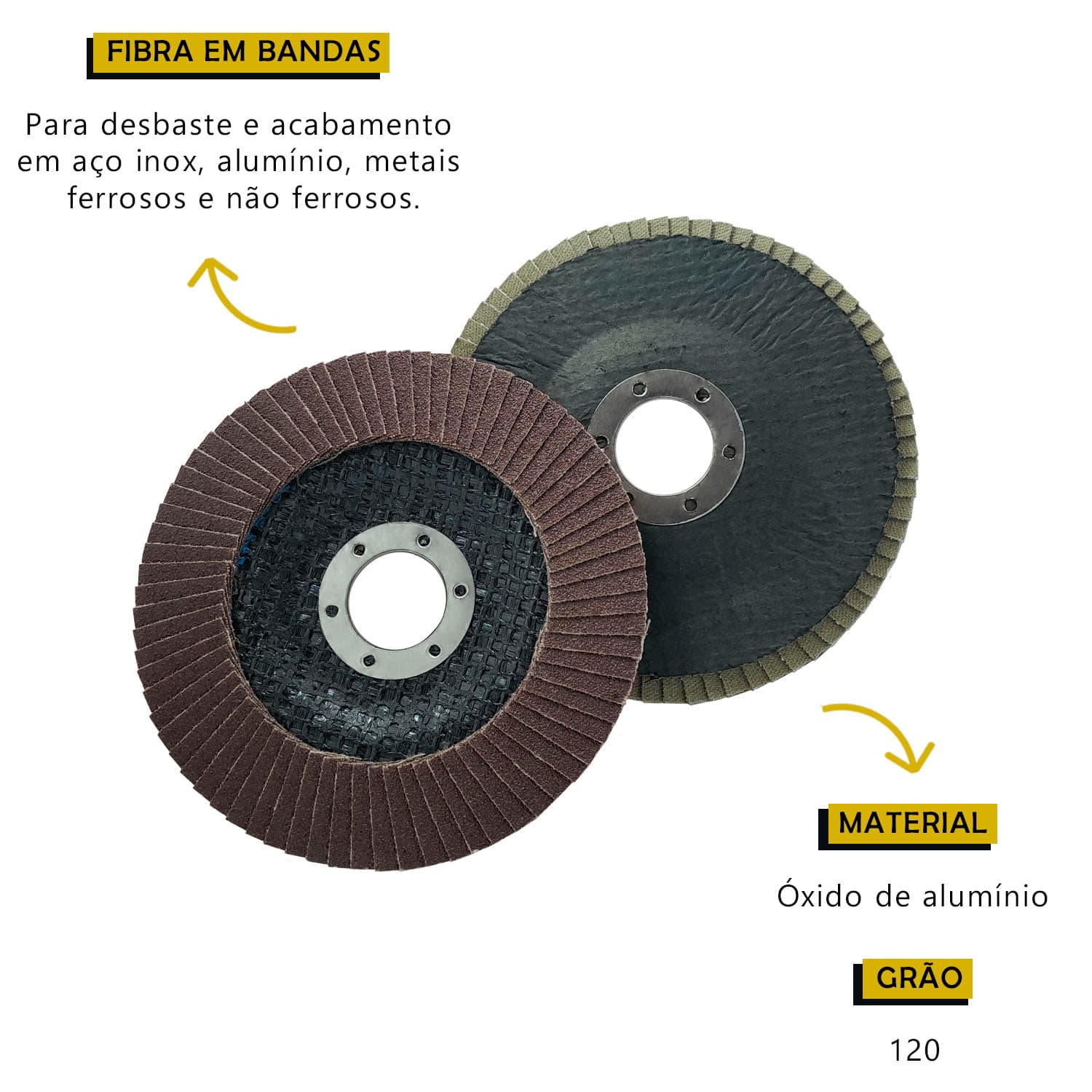 Disco de Lixa Flap Grão 120 4.1/2 -115mm TARZA