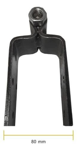 Dobradiça De Porteira Boca De Lobo 80mm Alongada Tarza