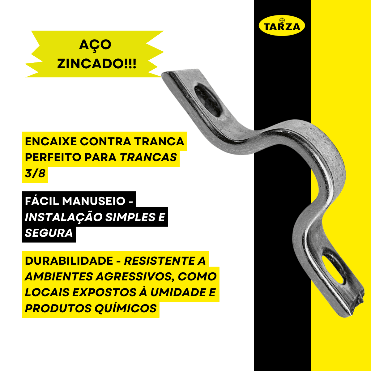 ENCAIXE CONTRA TRINCO ABRAÇADEIRA ALÇA PARA TRANCAS 3/8"