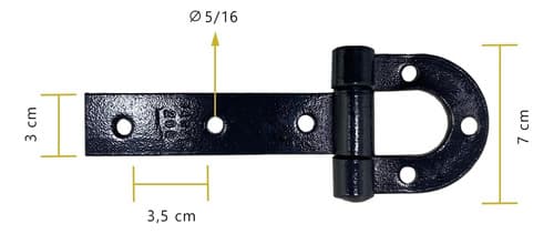 3 Un Dobradiça De Porteira Ferradura Forjada 200mm Tarza