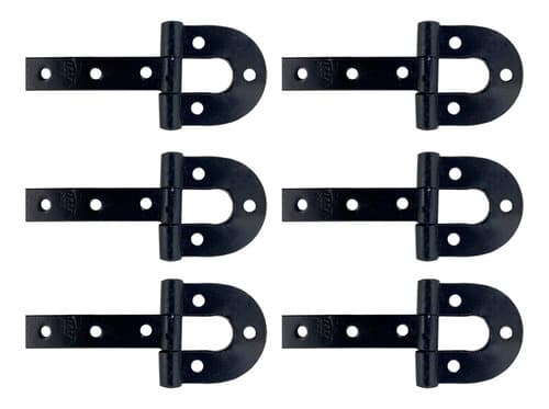 6 Dobradiça De Porteira Ferradura Forjada 220mm Tarza
