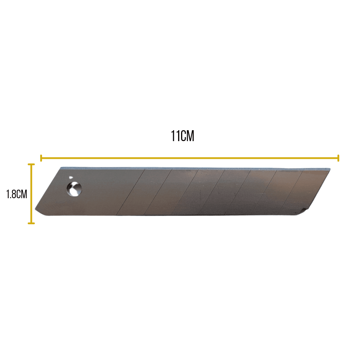 Jogo Lamina Para Estilete 18mm Com 10 Peças Aço Profissional