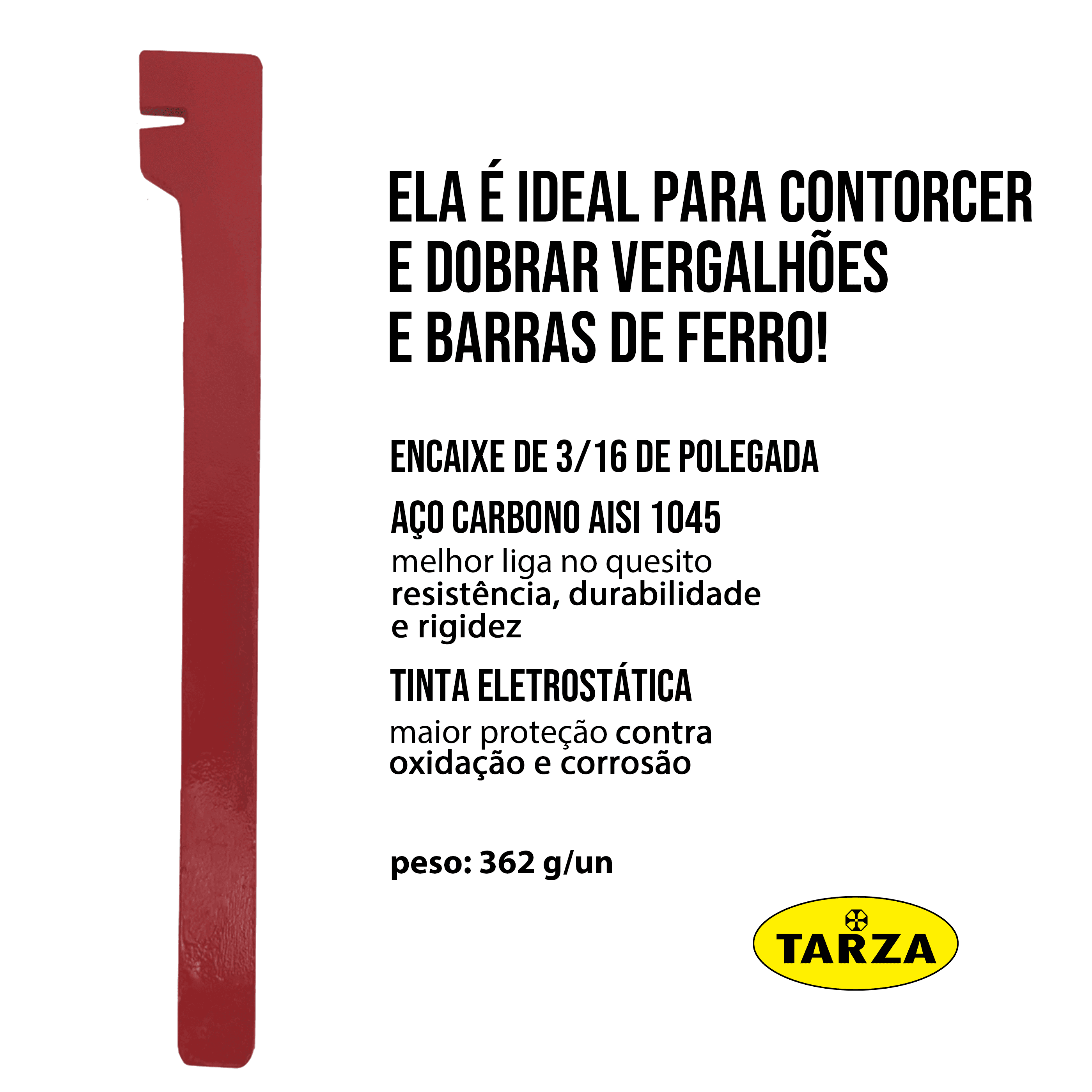 Chave De Virar Ferro 3/16 Forjada Tarza