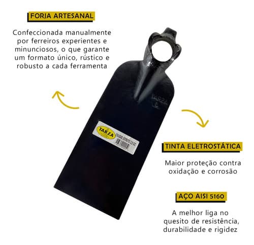 Enxadão Estreito Forjado Tarza 3.0 Sem Cabo