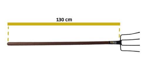 Forcado Curvo 4 Dentes Forjado Tarza Com Cabo