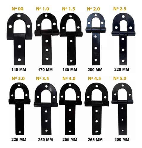 3 Un Dobradiça De Porteira Ferradura Forjada 200mm Tarza