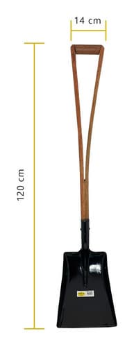 Pá Quadrada Nº 3 Forjada Tarza Com Cabo Y Madeira