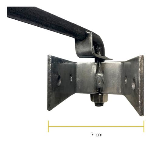 Par De Dobradiça Porteira Boca De Lobo Forjada 70mm Tarza