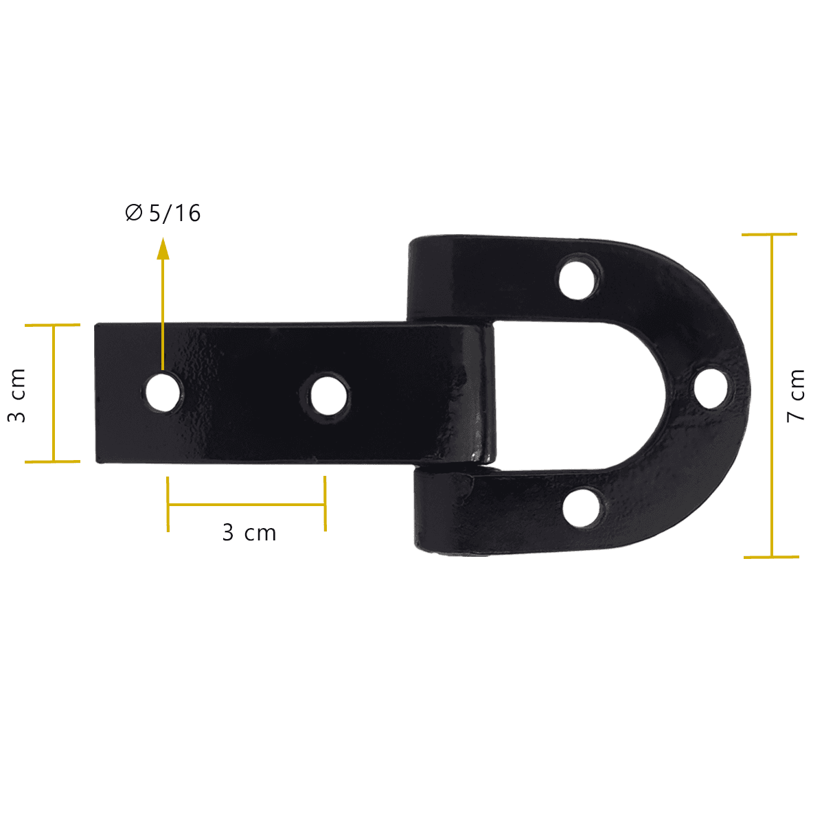 Par De Dobradiça De Porteira Ferradura Forjada 140mm Tarza