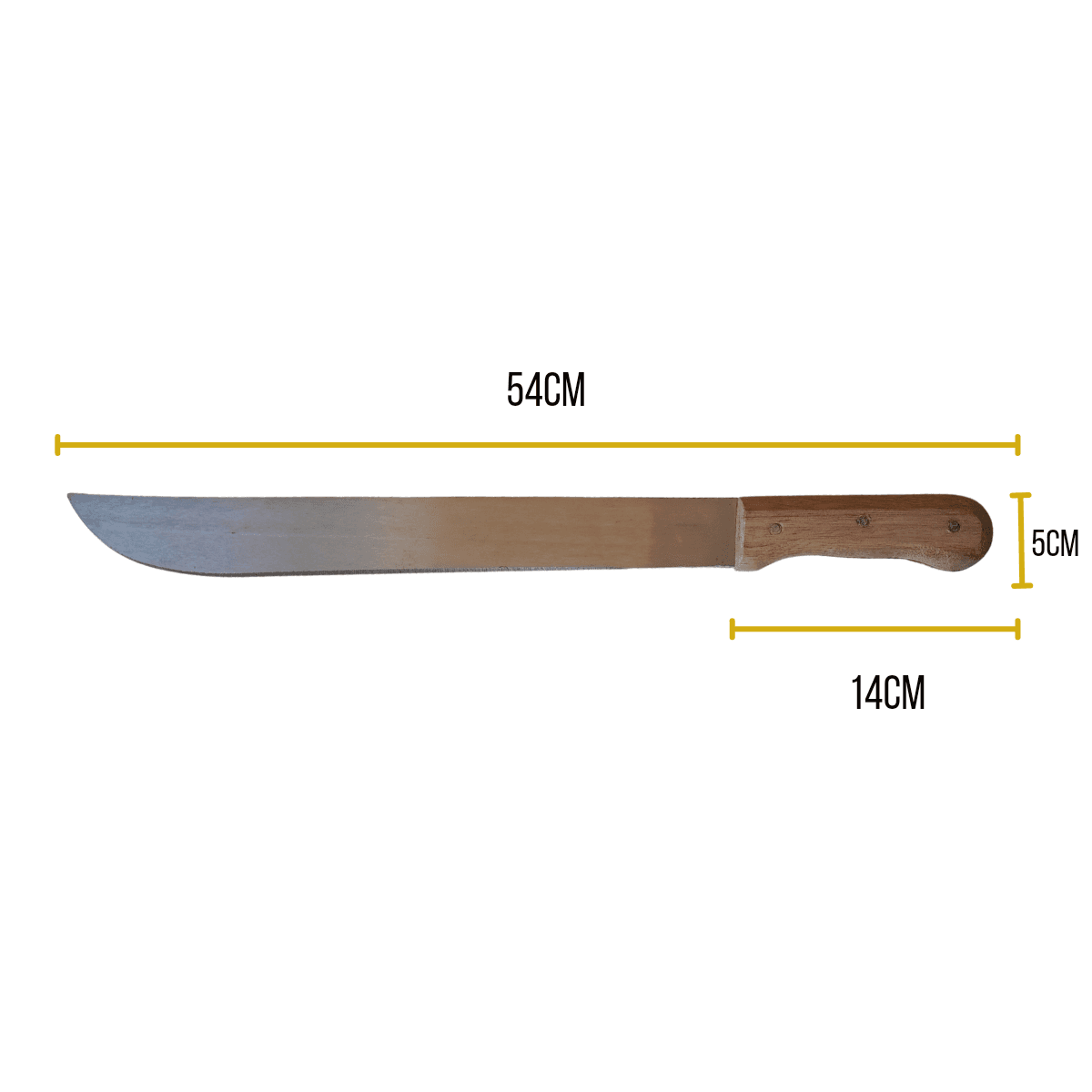 Facão para Mato 16 Polegadas Com Cabo Madeira 54 cm