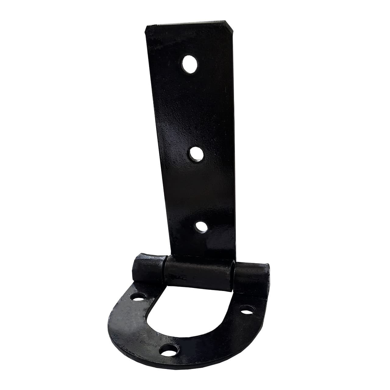 4 Dobradiça Porteira Ferradura 265mm + 1 Tranca Tramela