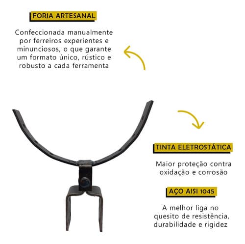 Dobradiça Para Porteira Mourão Forjada Tarza 80mm