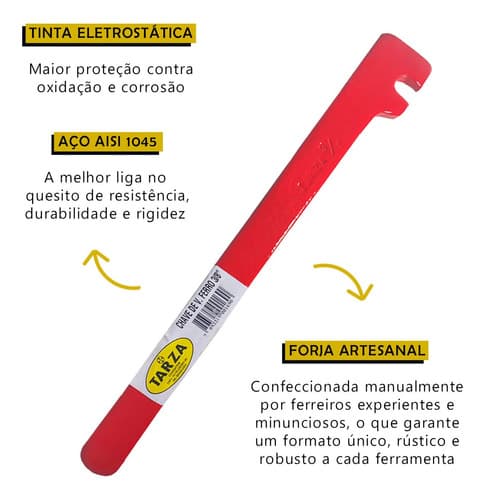 Chave Para Virar Ferro/ Estribo 3/8 Forjada Tarza